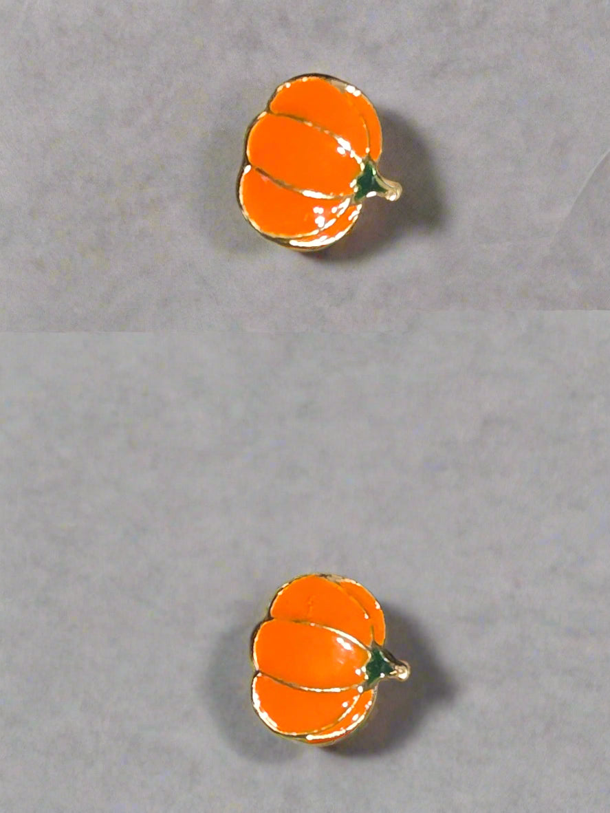 Earring post fall pumpkin