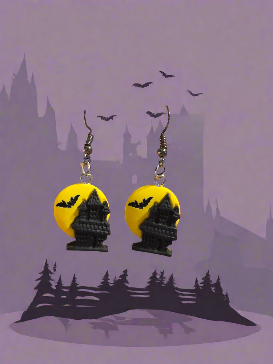 Halloween earring castle