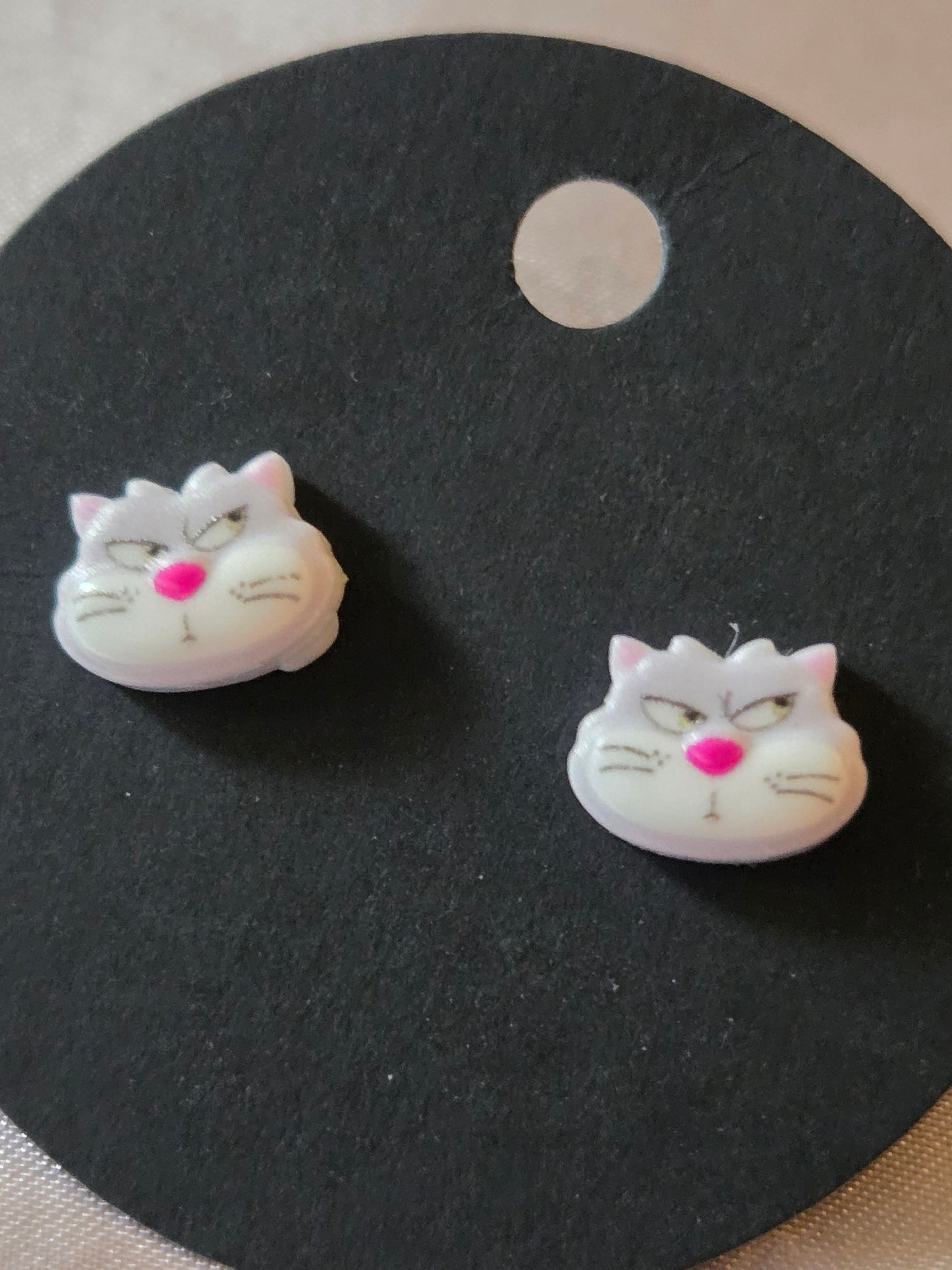 Lucifer cat earring
