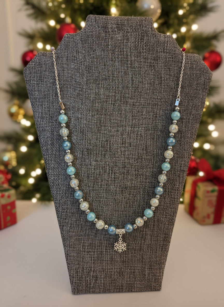 Christmas winter necklace snowflake
