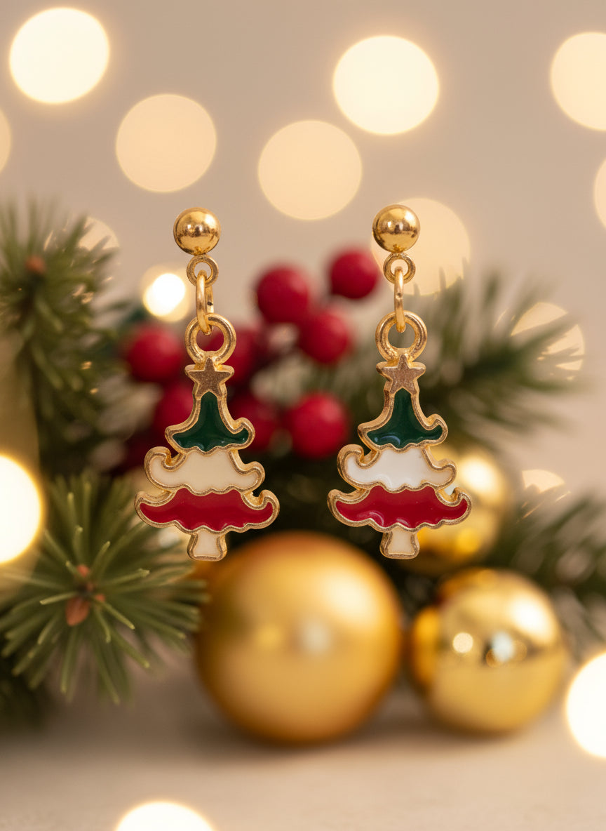 Christmas Earrings Christmas Tree