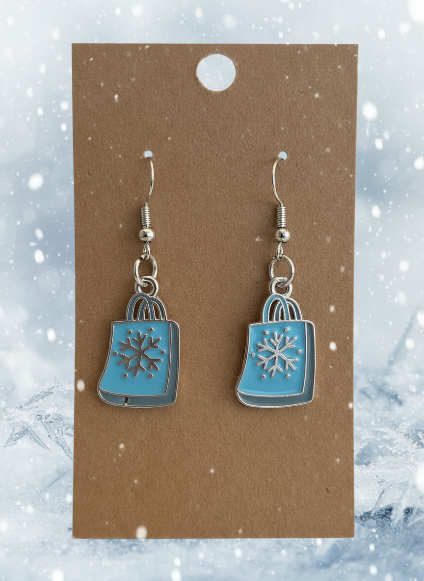 Winter Earrings shopping bags