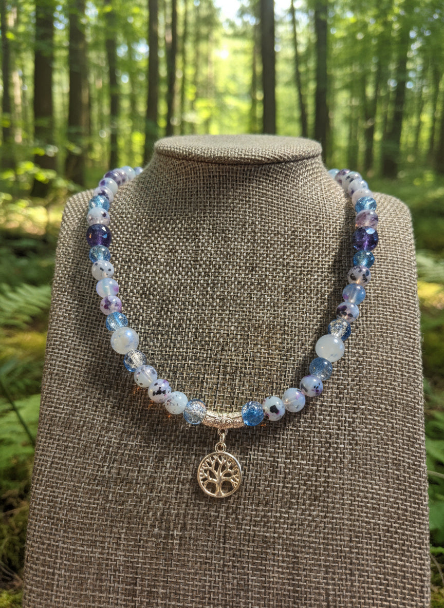 Blue tree Necklace