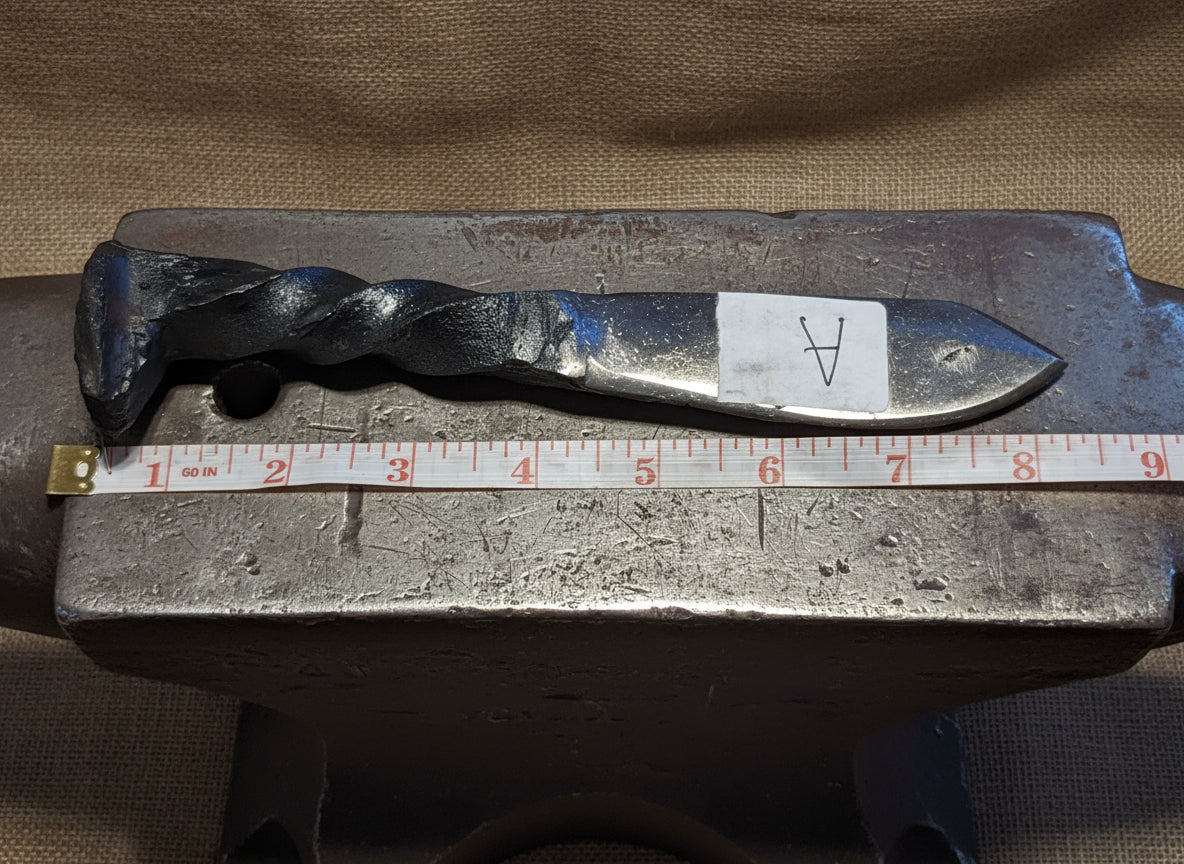 Railroad spike knife. Knife A