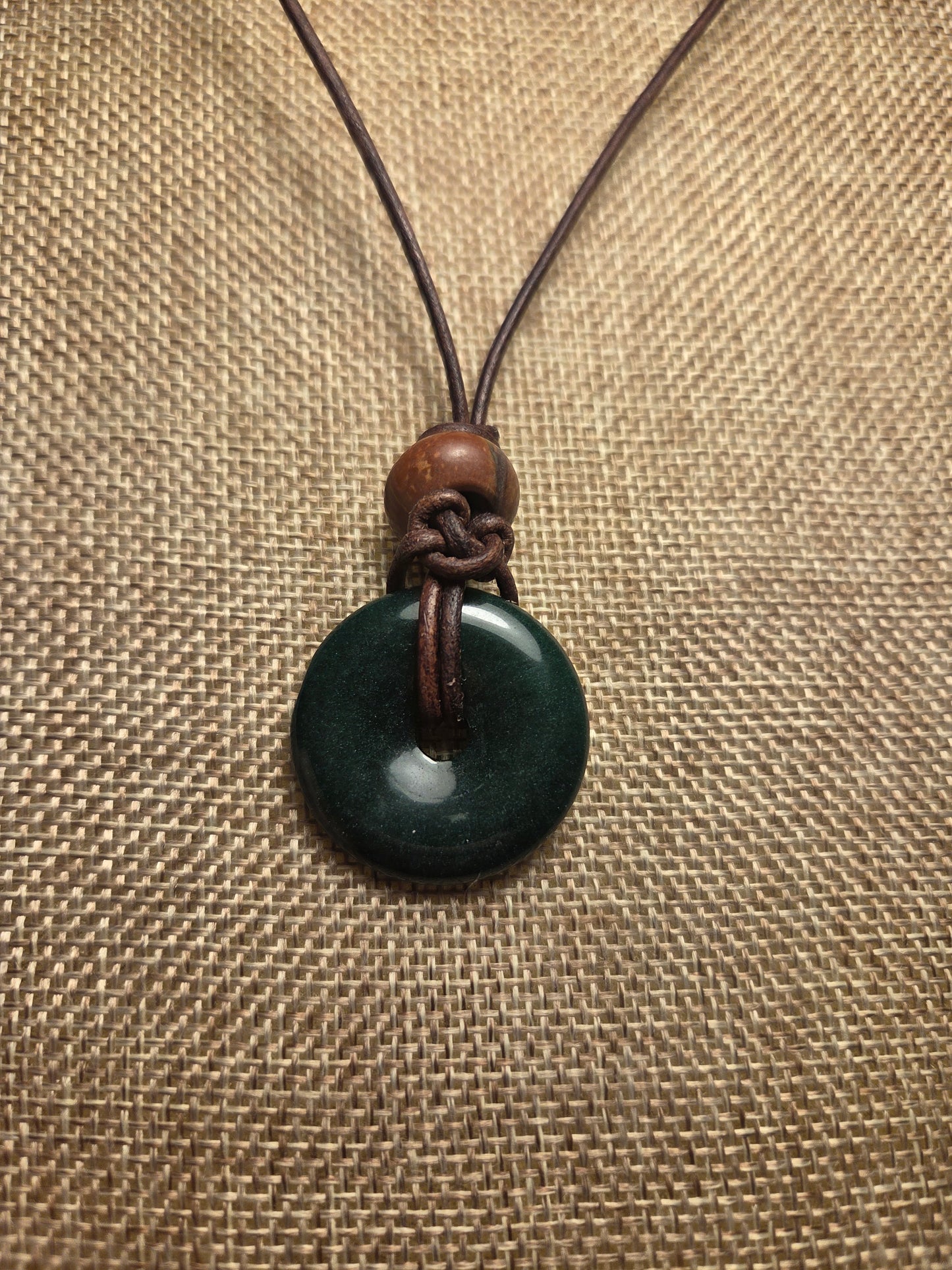 Men's moss agate necklace