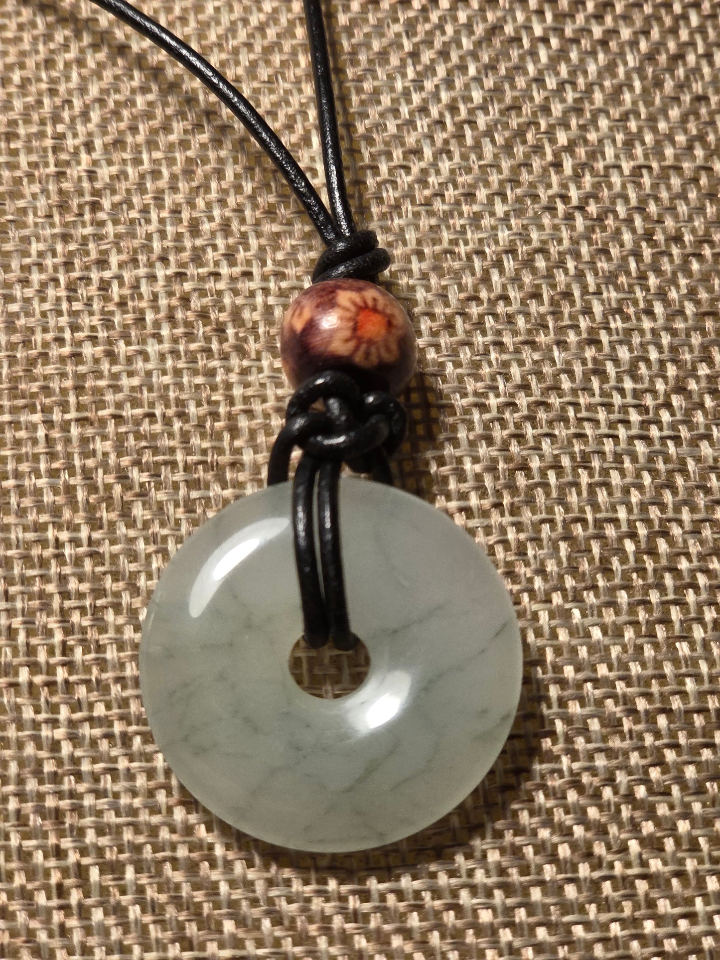 Moss agate men's necklace
