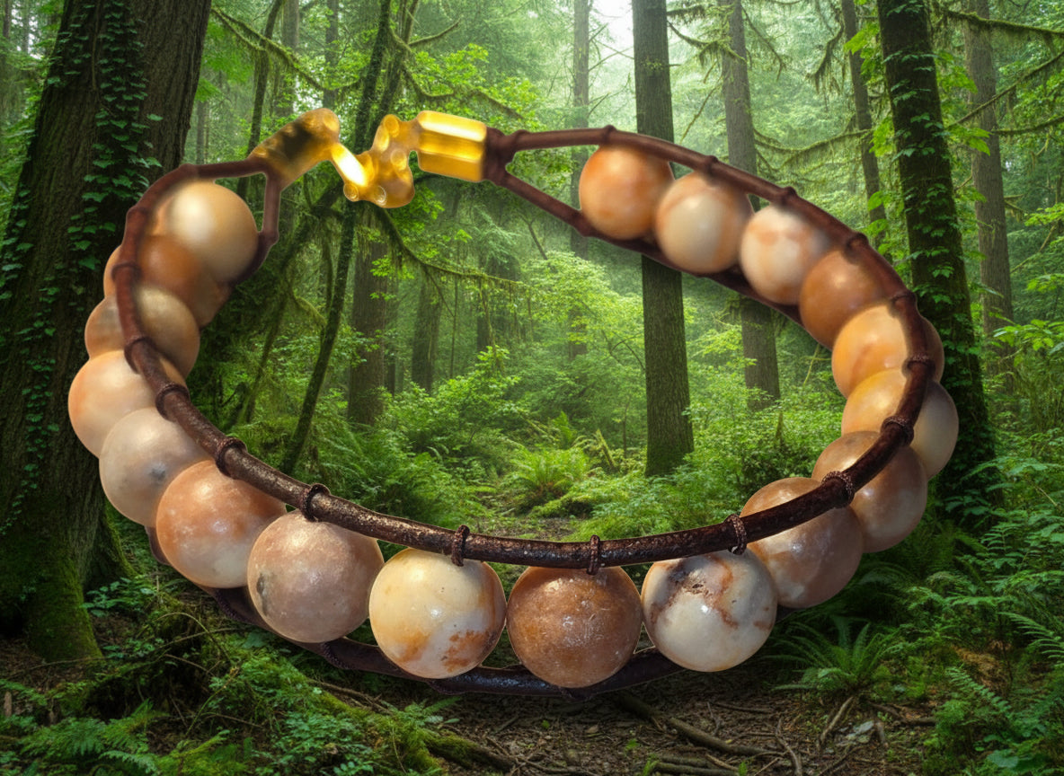 Men's Red Vein Jasper Bracelet