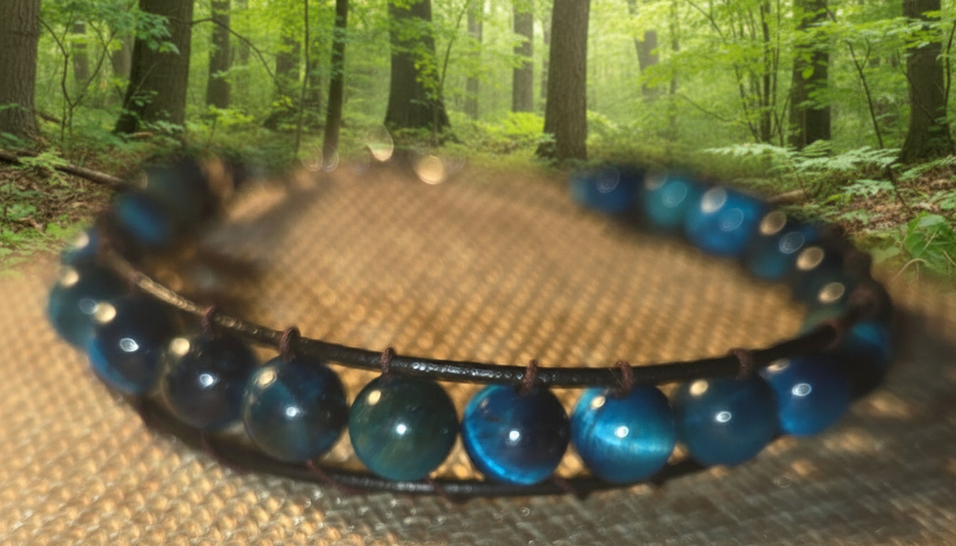 Men's bracelet blue tiger's eye