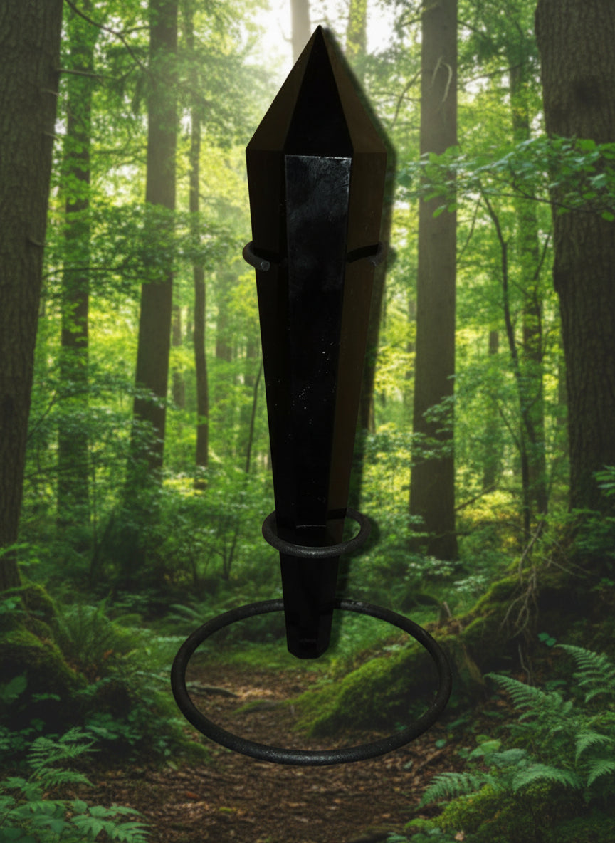 Obsidian wand and holder