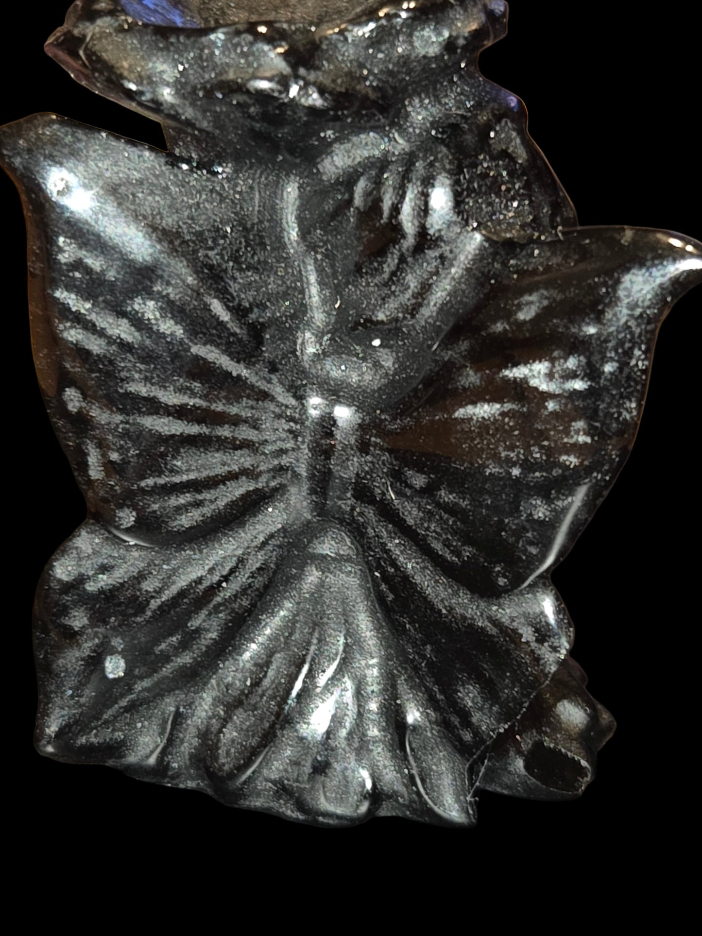 Obsidian fairy sphere holder