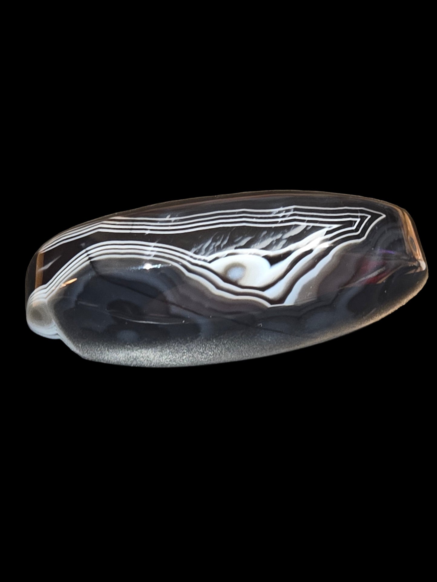 Botswana banded agate palm stone