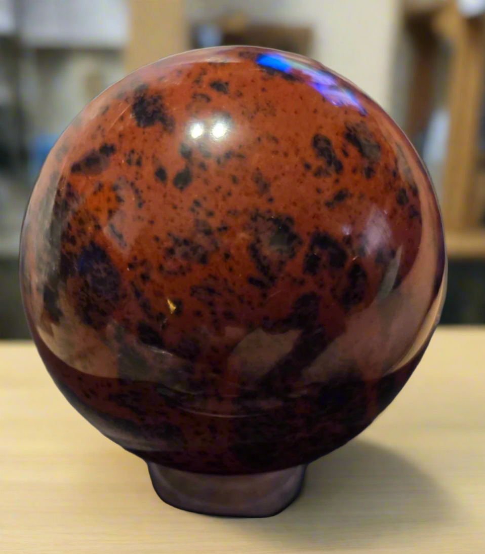 Mahogany obsidian sphere