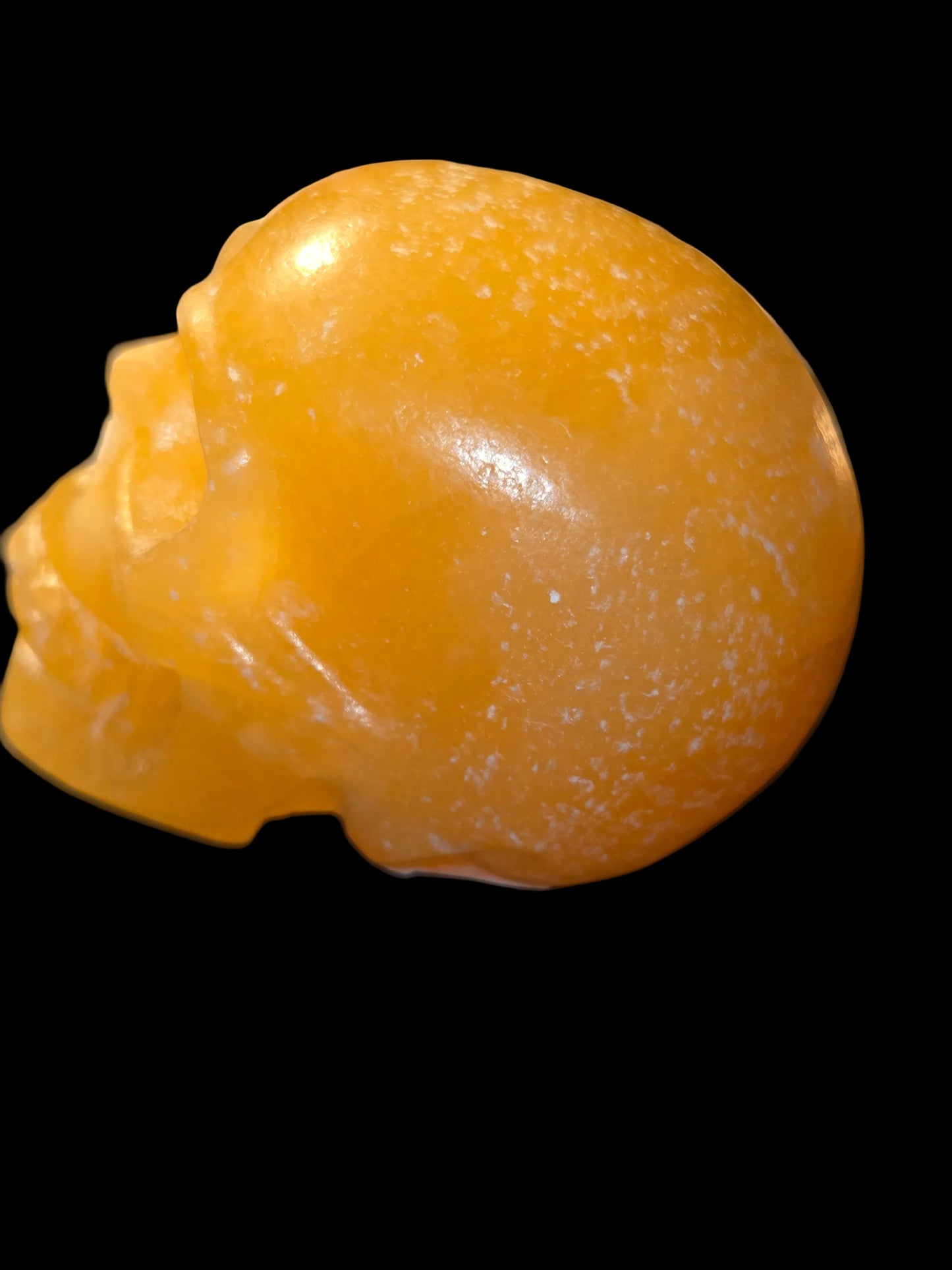 Honey calcite skull