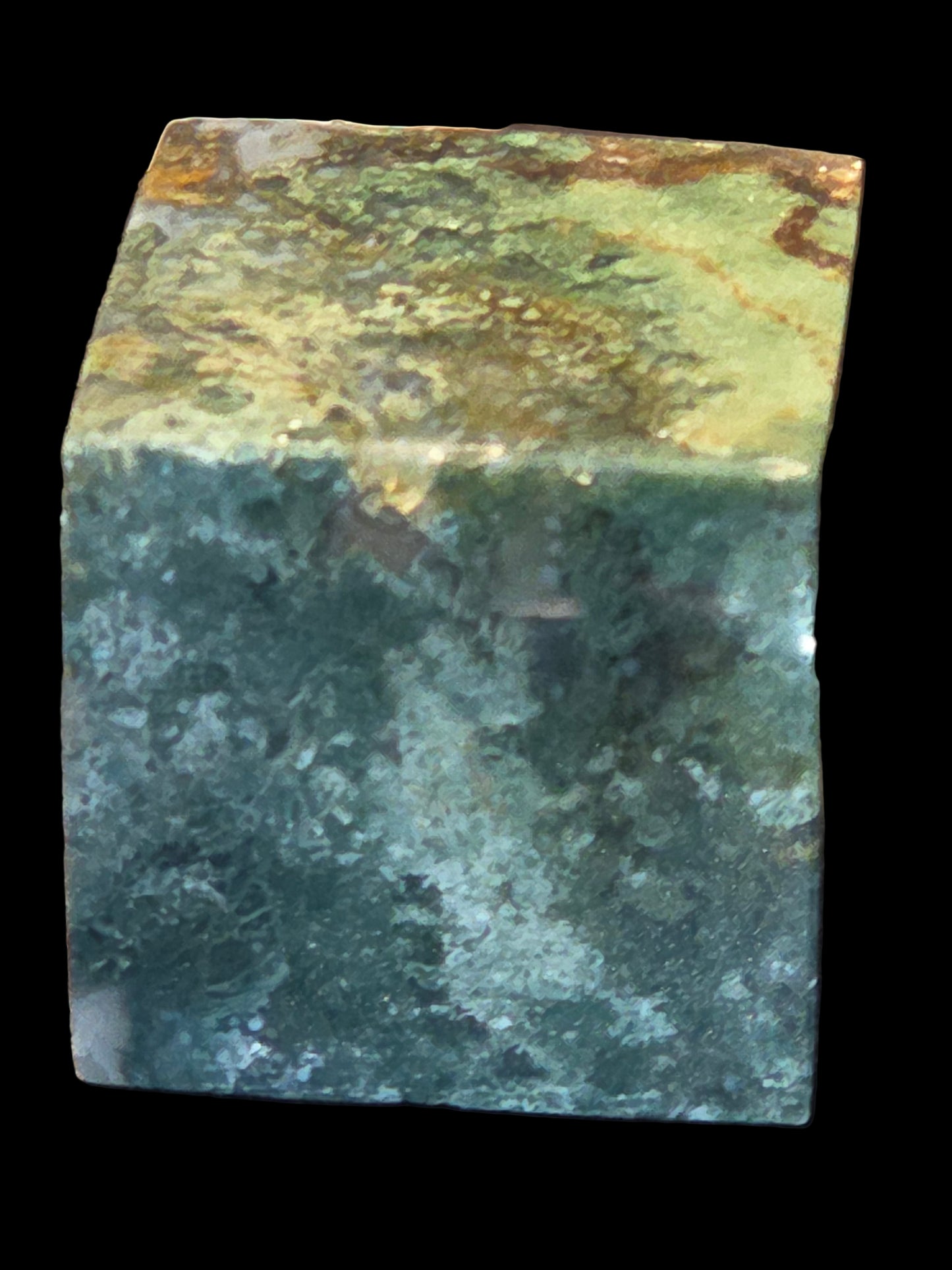 Moss agate cube