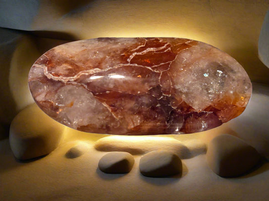 Fire Quartz Palm stone