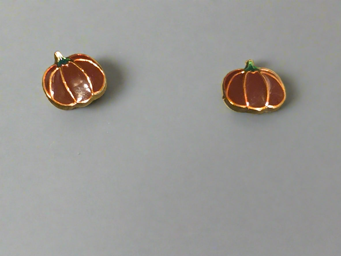 Earring post fall pumpkin