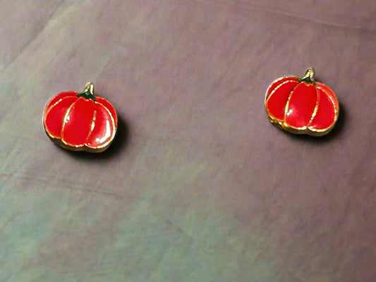 Earring post fall pumpkin