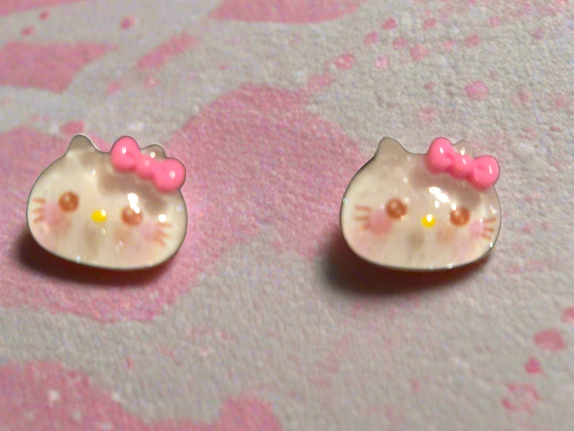 Earring post Hello Kitty