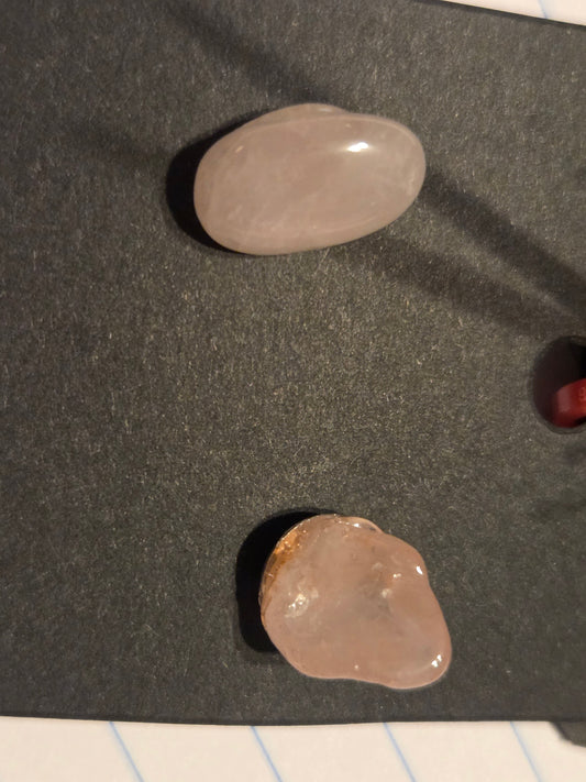 Earring post Rose Quarts