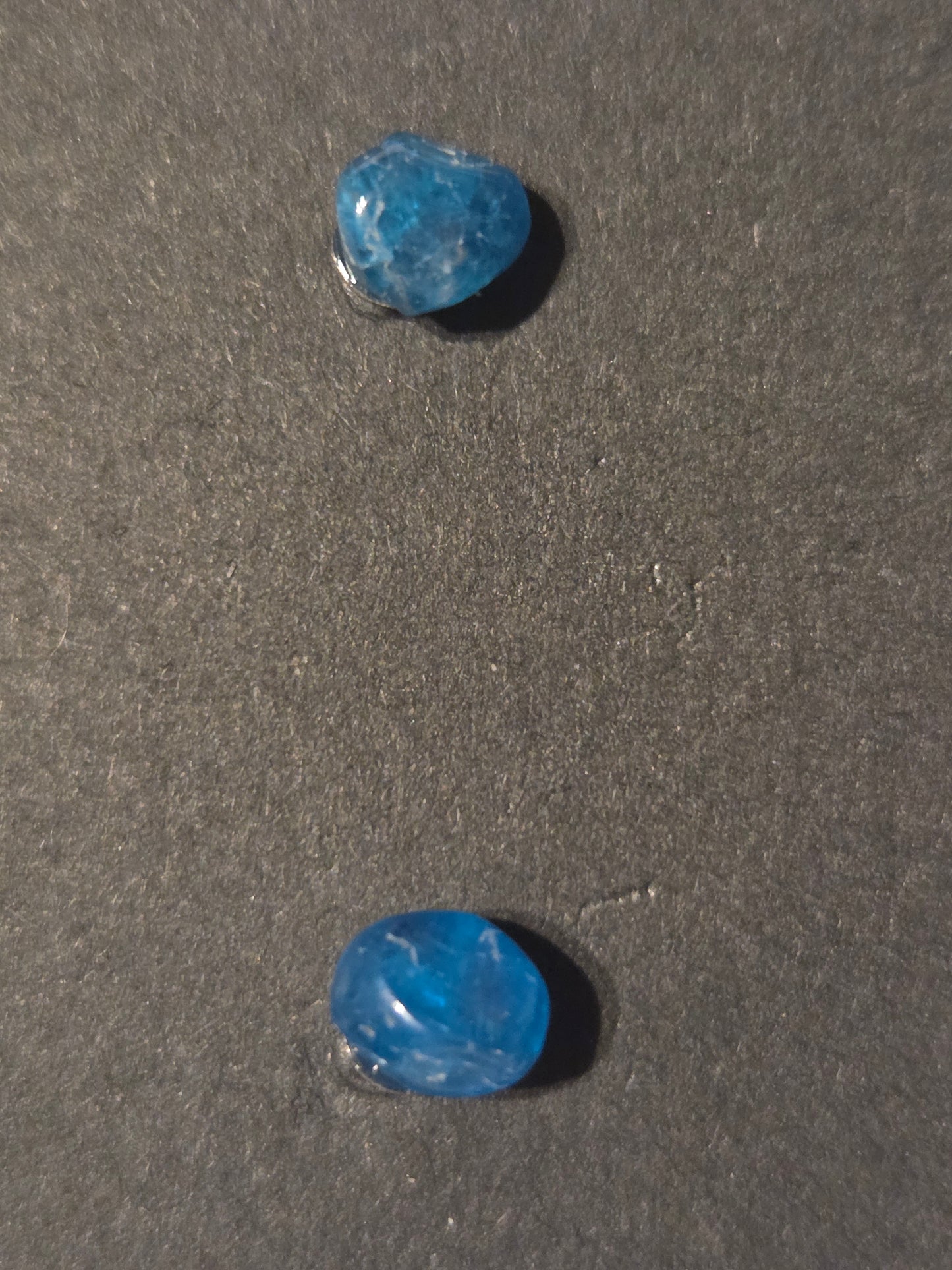 Earring post Blue apatite