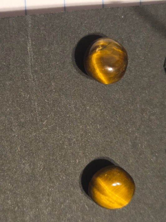 Earring post Tigars Eye