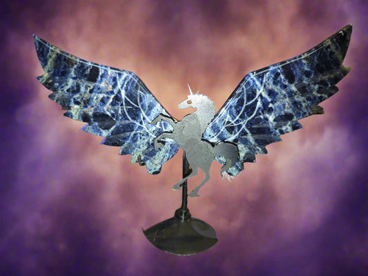 Sodalite unicorn wings
