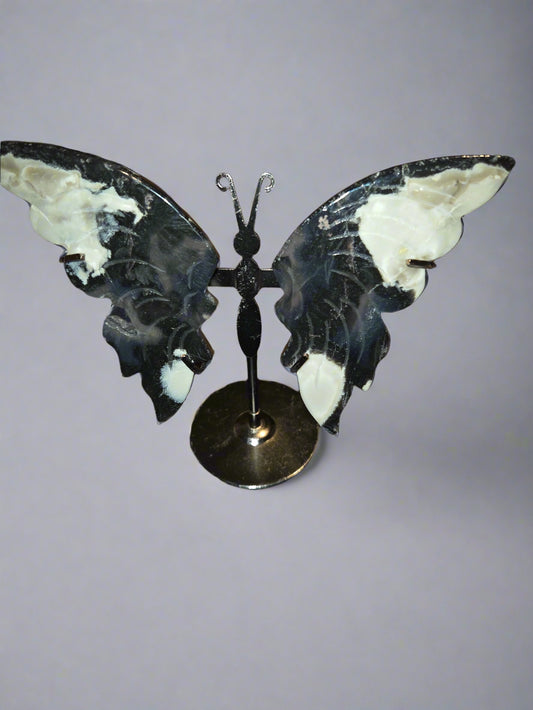 Orca agate butterfly