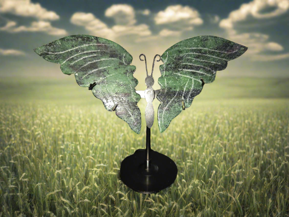 Ruby zoisite butterfly wings