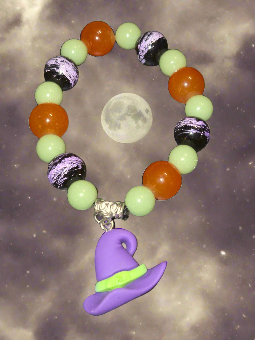 Halloween kids bracelet witch hat