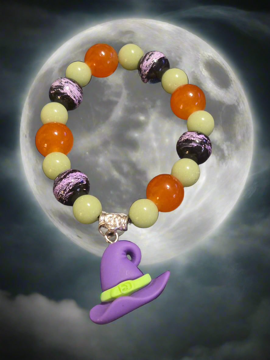 Halloween kids bracelet witch hat