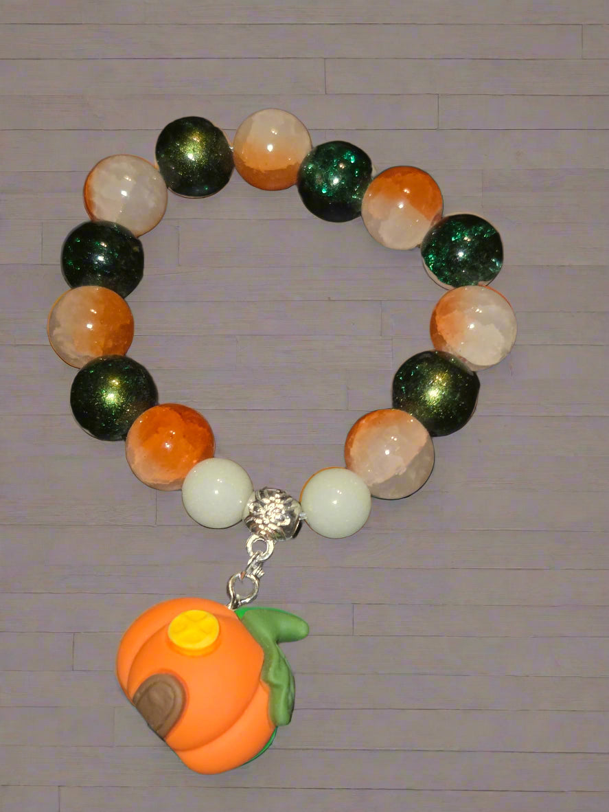 Halloween kids bracelet pumpkin house