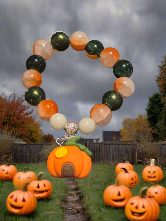 Halloween kids bracelet pumpkin house
