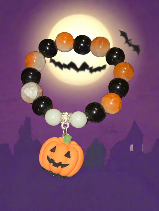 Halloween kids bracelet pumpkin