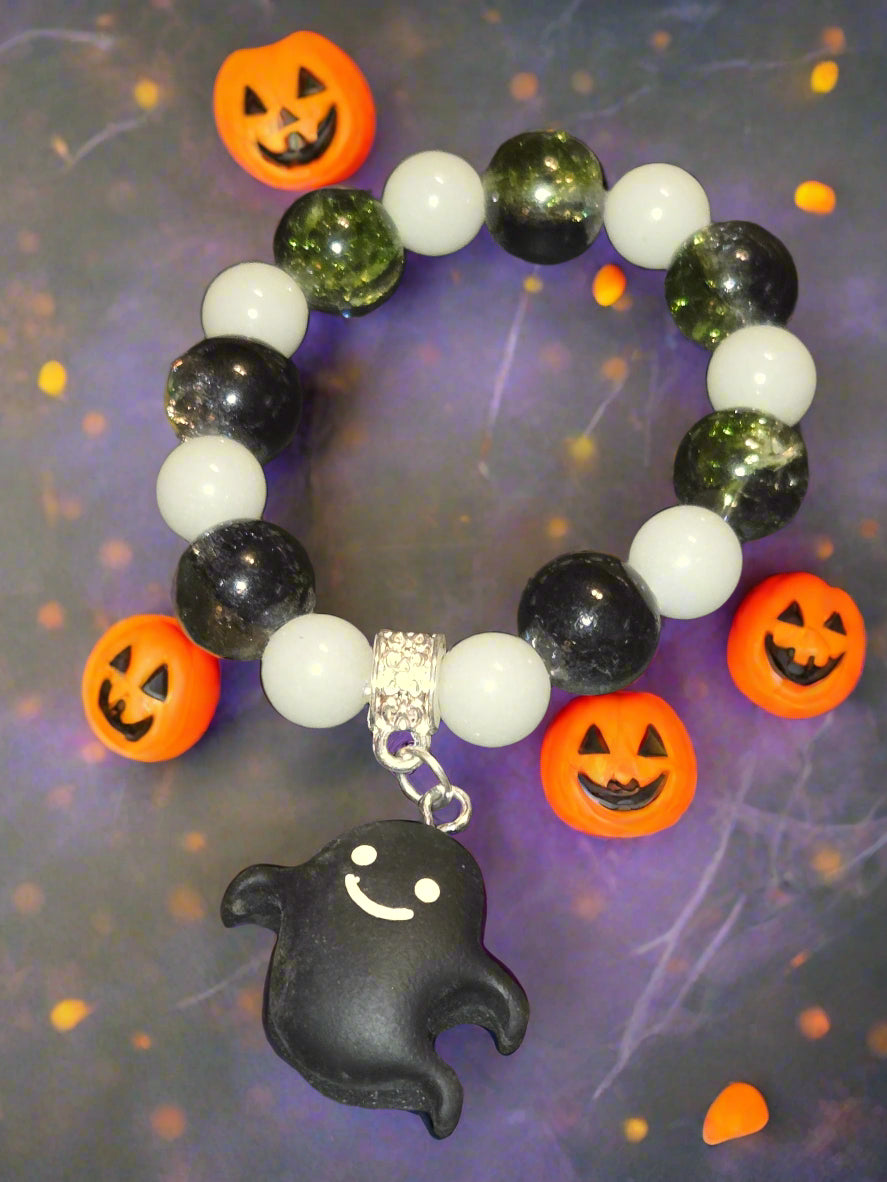 Halloween kids bracelet black ghost