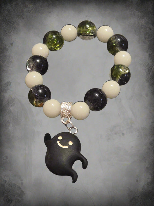 Halloween kids bracelet black ghost