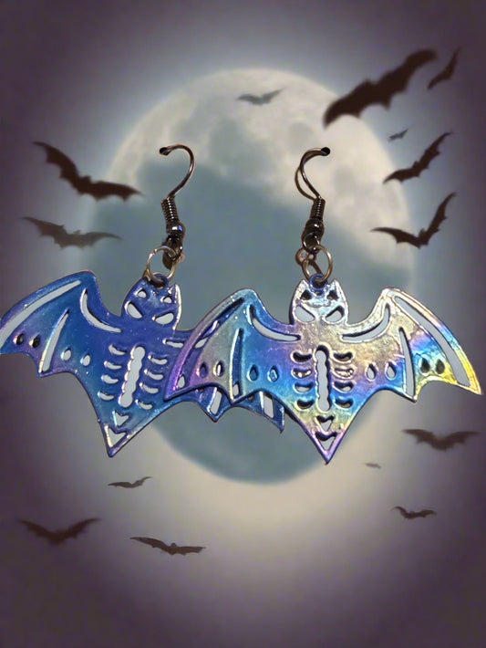 Halloween earring metal bat