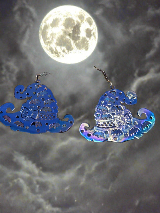 Halloween earring metal witch hat