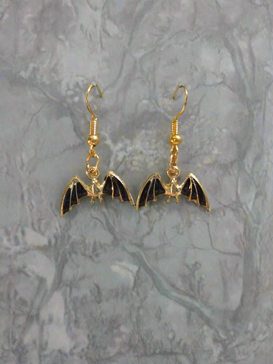 Halloween earring metal bat