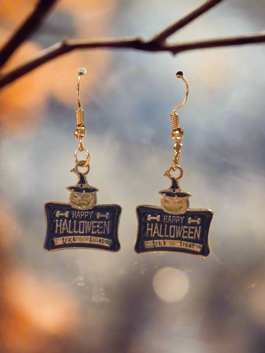 Halloween earrings happy halloween