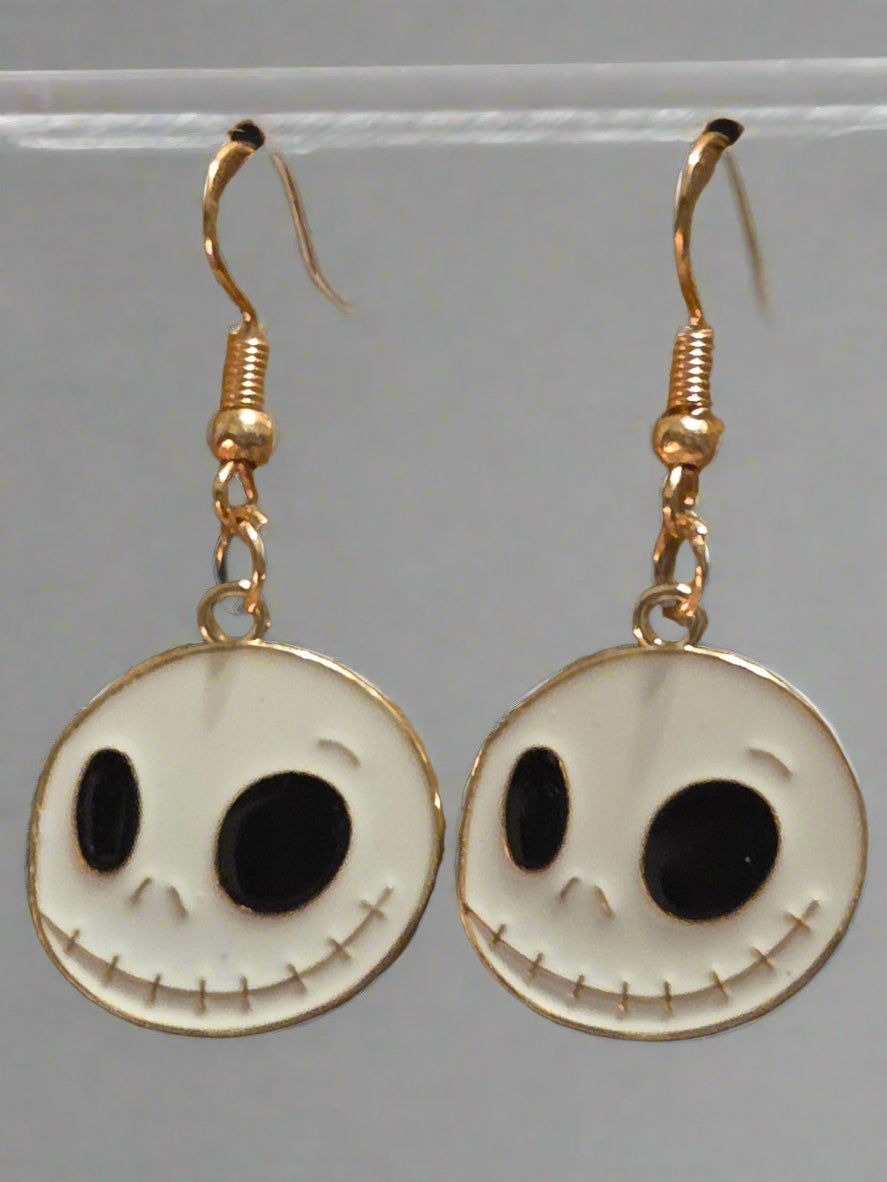 Halloween earring jack skellington