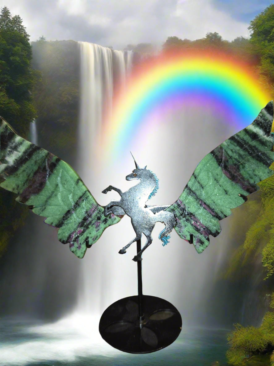 Ruby zoisite unicorn wings