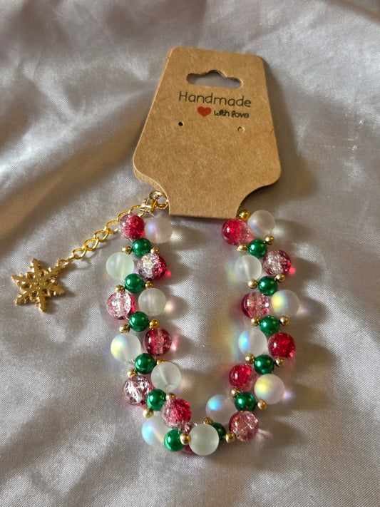 Christmas bracelet with snowflake charm