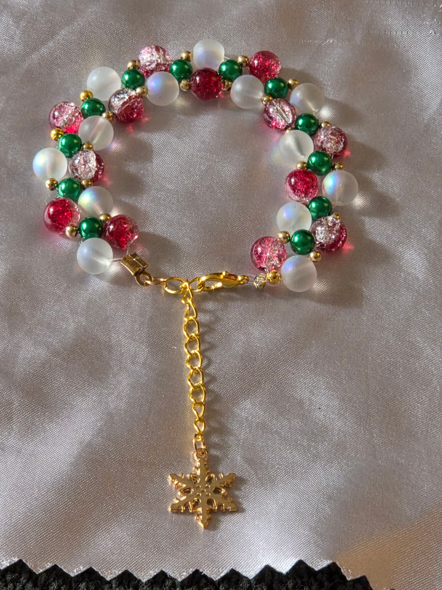 Christmas bracelet with snowflake charm