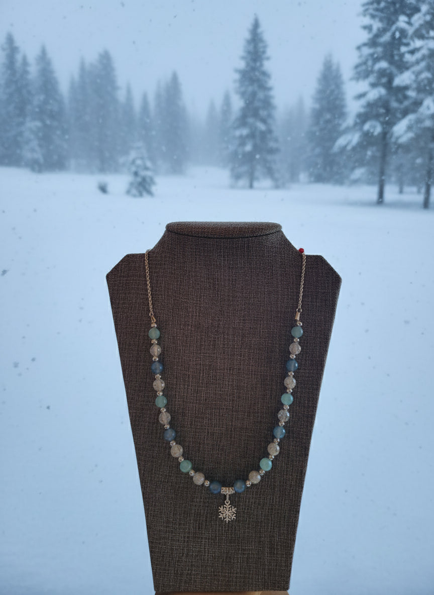 Christmas winter necklace snowflake