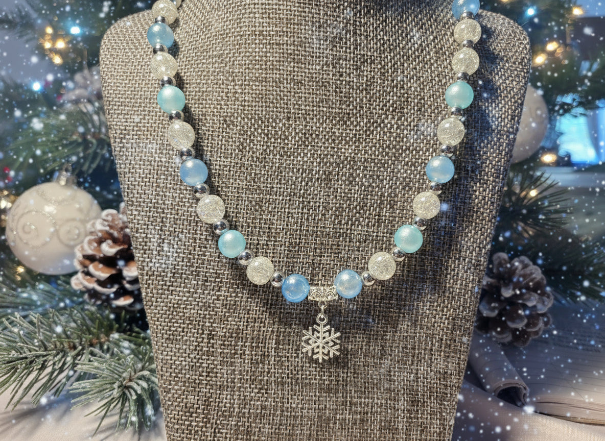 Christmas winter necklace snowflake