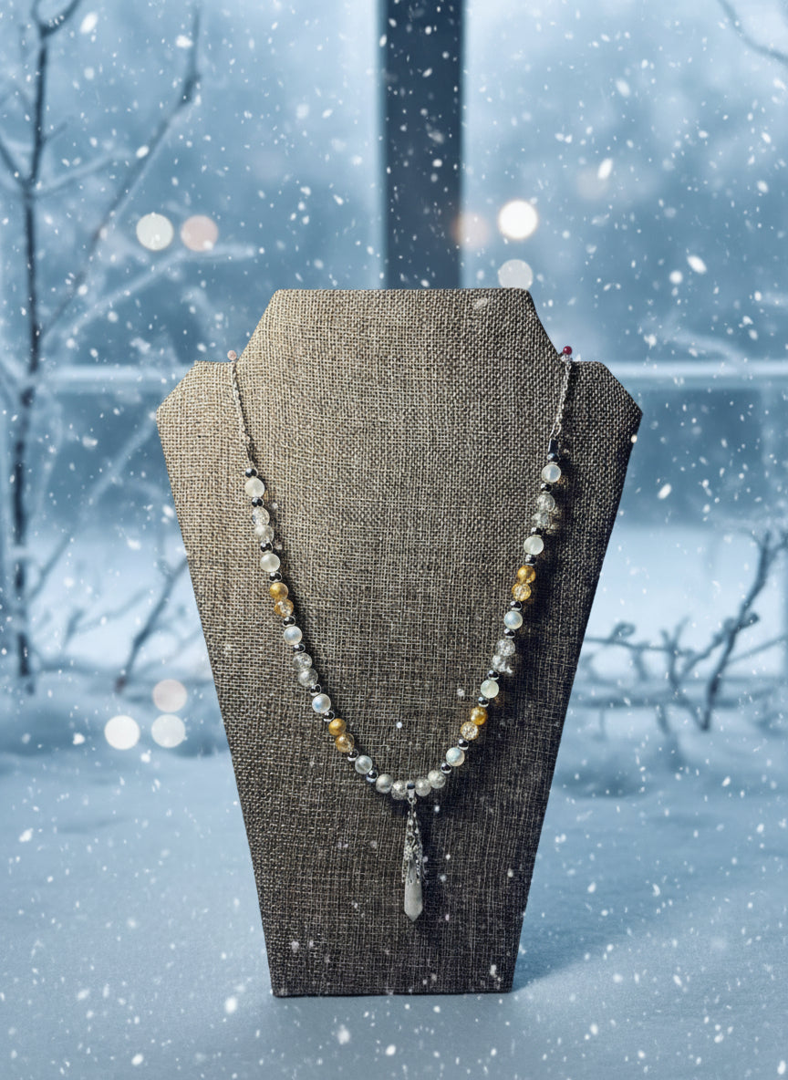 Christmas crystal necklace