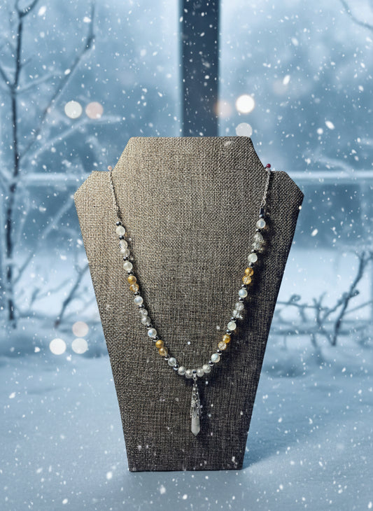 Christmas crystal necklace