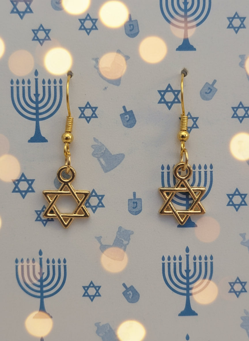 Hanukkah earrings star of david