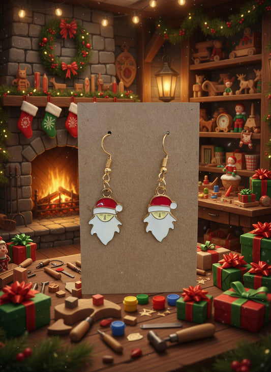 Christmas Earrings Santa
