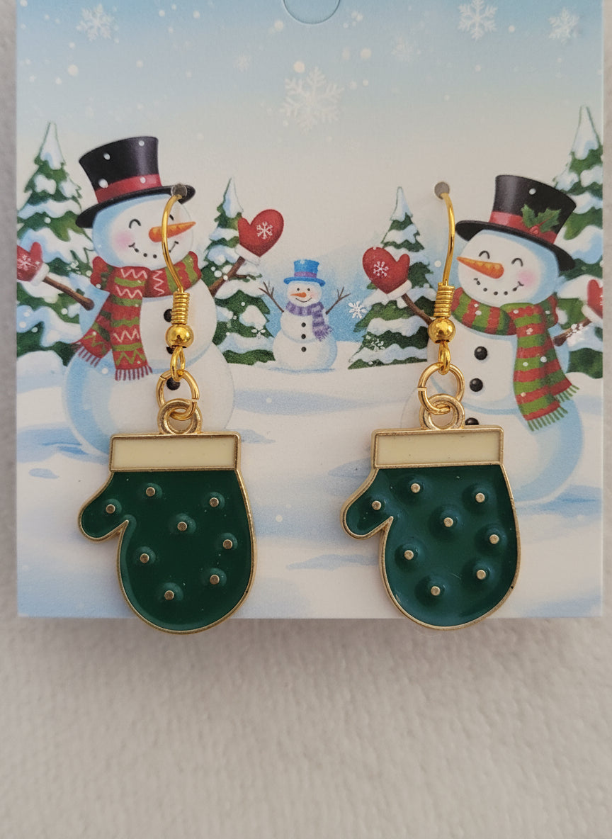 Christmas Earrings Mittens